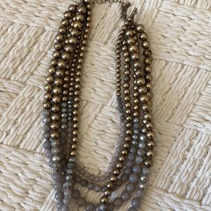 Blended Gray/ Gold copper necklace